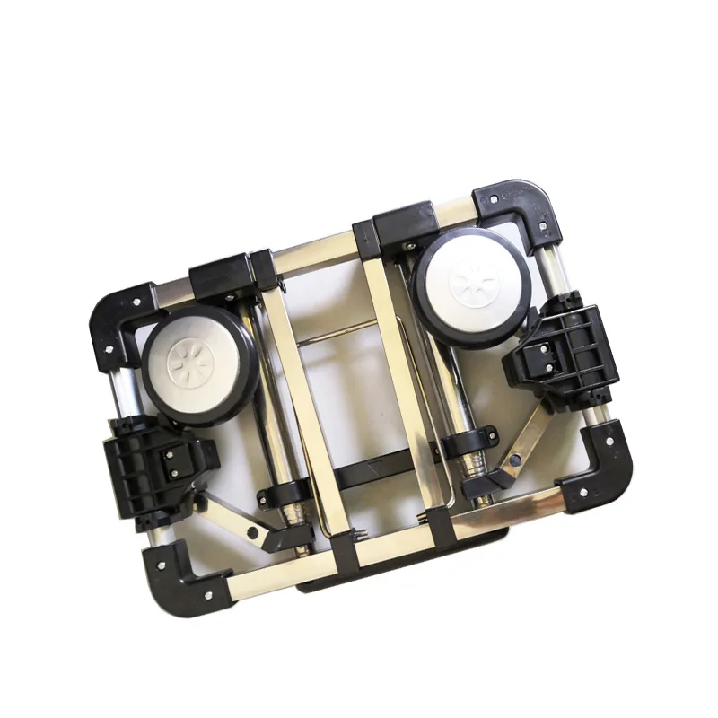 Equipaje de acero inoxidable plegable completo, capacidad de carga de 30kg, equipaje, maleta con ruedas fácil de llevar, mochilas escolares, carritos de compras