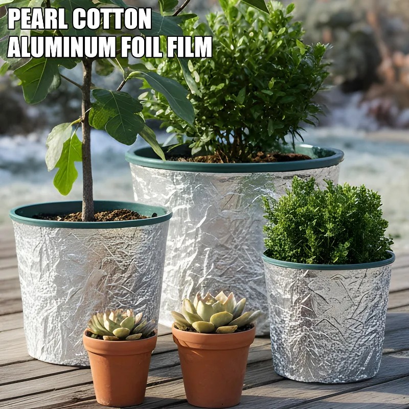 2m aluminiumfoliefilm vinterisolering bomullsisolerande blomkrukor väggskuggskydd som håller färskheten för frukt och mat