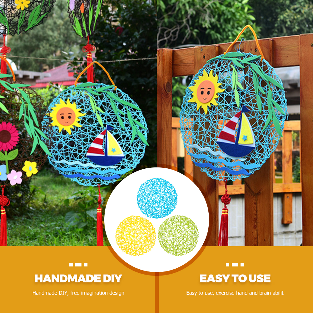 3pcs Children DIY Hanging Craft Kit DIY Hanging Craft Ornaments Party Supplies
