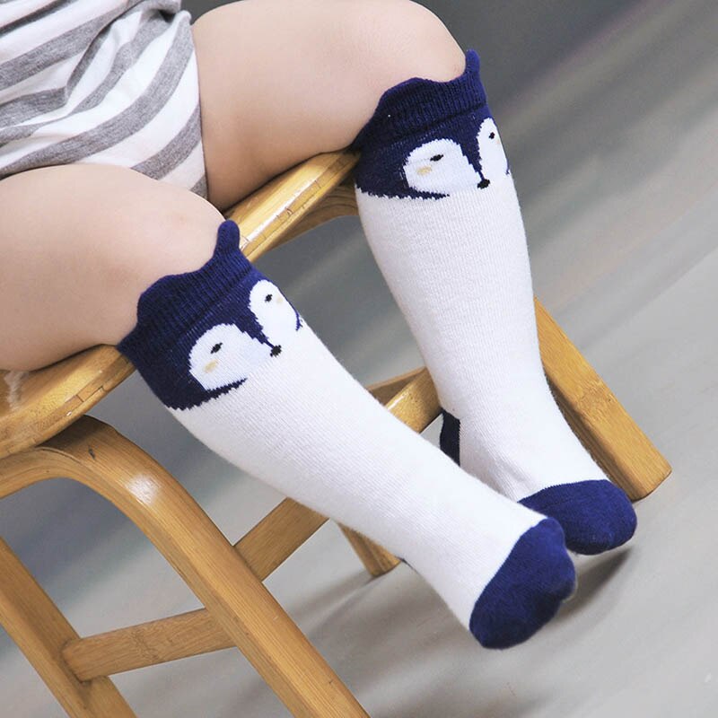 Hylidge Leuke Cartoon Baby Knie Sokken Lente Zomer Kinderen Kids Lange Sokken Veelkleurige Meisje Jongens antislip Vloer Sokken: White Fox / 24M