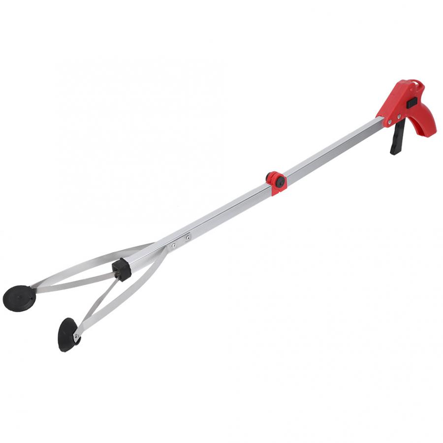 Foldable Litter Reachers Pickers Pick Up Tools Gripper Extender Grabber Picker Collapsible Garbage Pick Up Tool Grabbers: Red