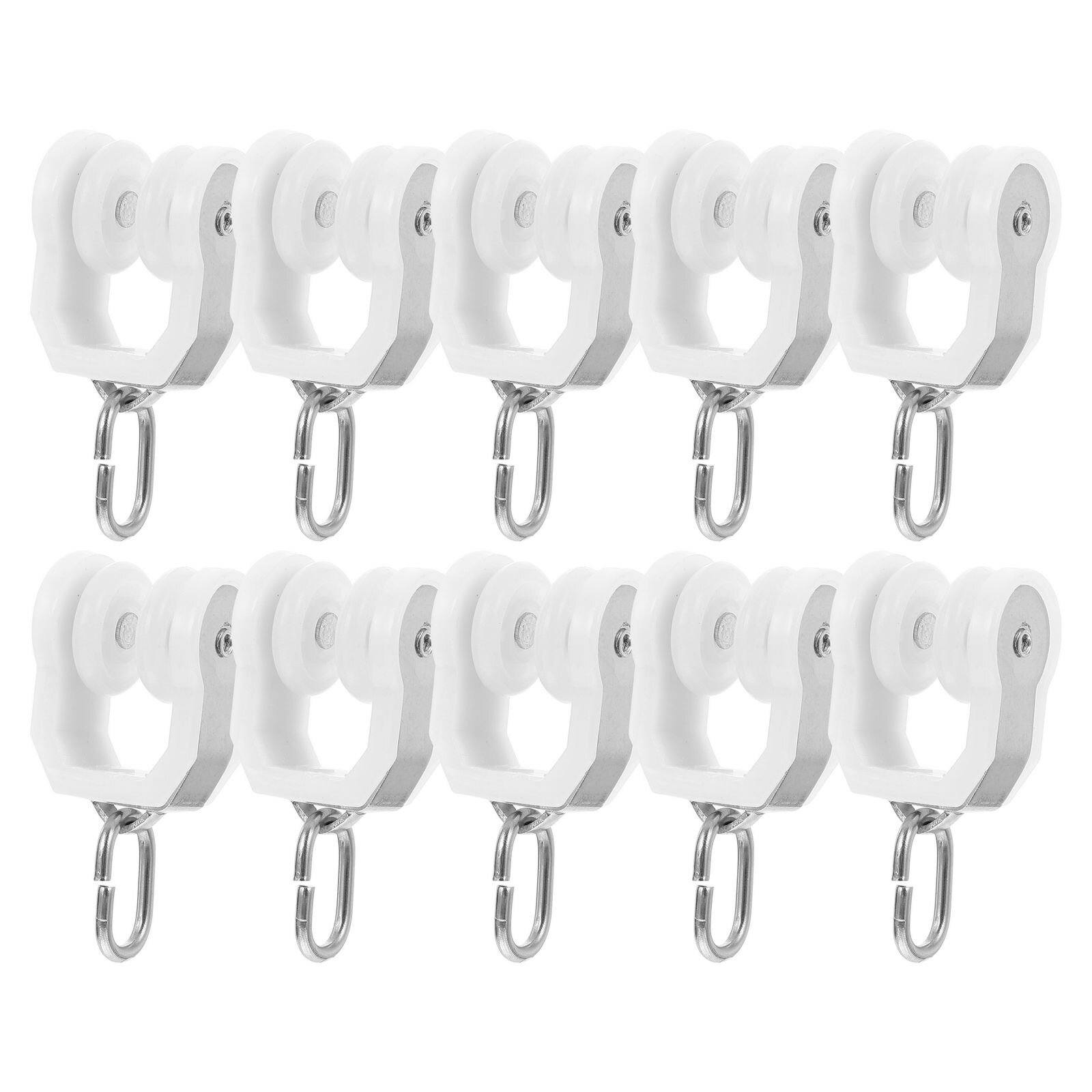10pcs Curtain Glider Hooks Curtain Rail Track Gliders Sliding Roller Runner Hook