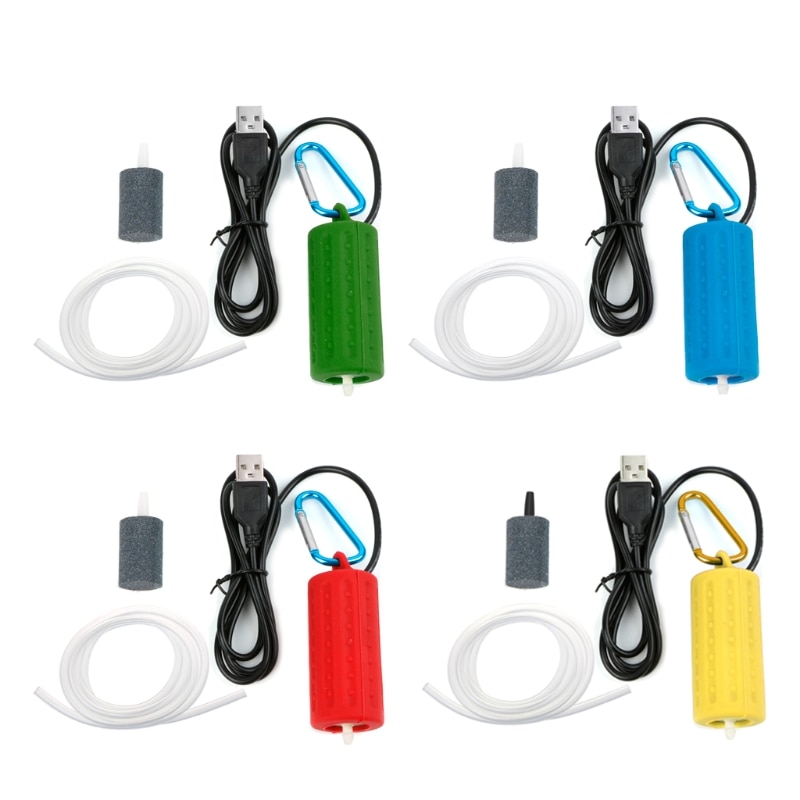Bärbar mini usb akvarium akvarium syrgas luftpump tyst energi spara kompressor