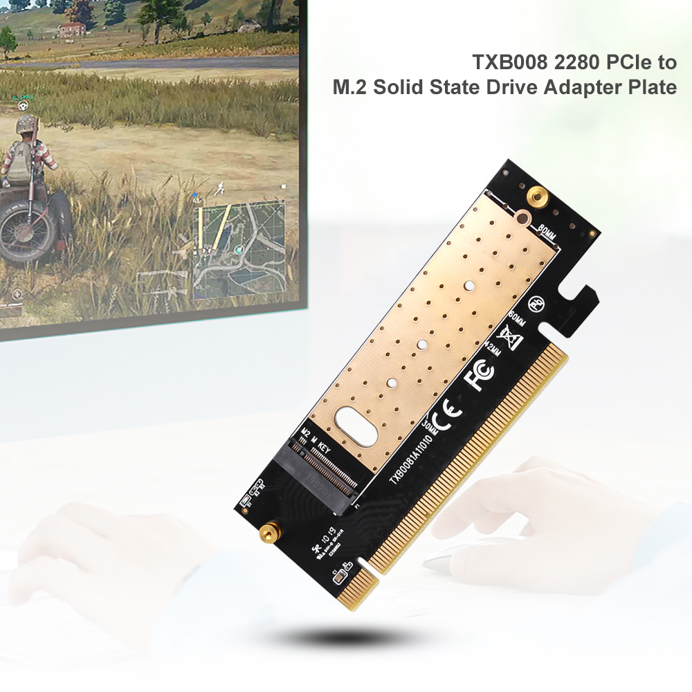 Kebidumei M.2 NVMe SSD adaptador M2 a PCIE 3,0 X16 tarjeta controlador M clave interfaz PCI Express 3,0x4 tamaño 2230-2280