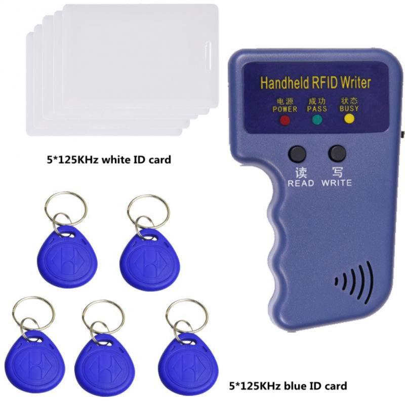 125kHz RFID-Programmierer Duplikator Kopierer Writer Reader Writer ID-Karte Kloner & Key Access Card Replikator Schlüssel bund Reader: Himmel Blau