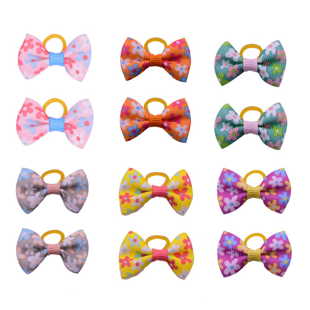 Accesorios para mascotas, lazos para el pelo de perro, bandas de goma, decoración para Collar de pelo de Mascota, accesorios para perro, 100 Uds.