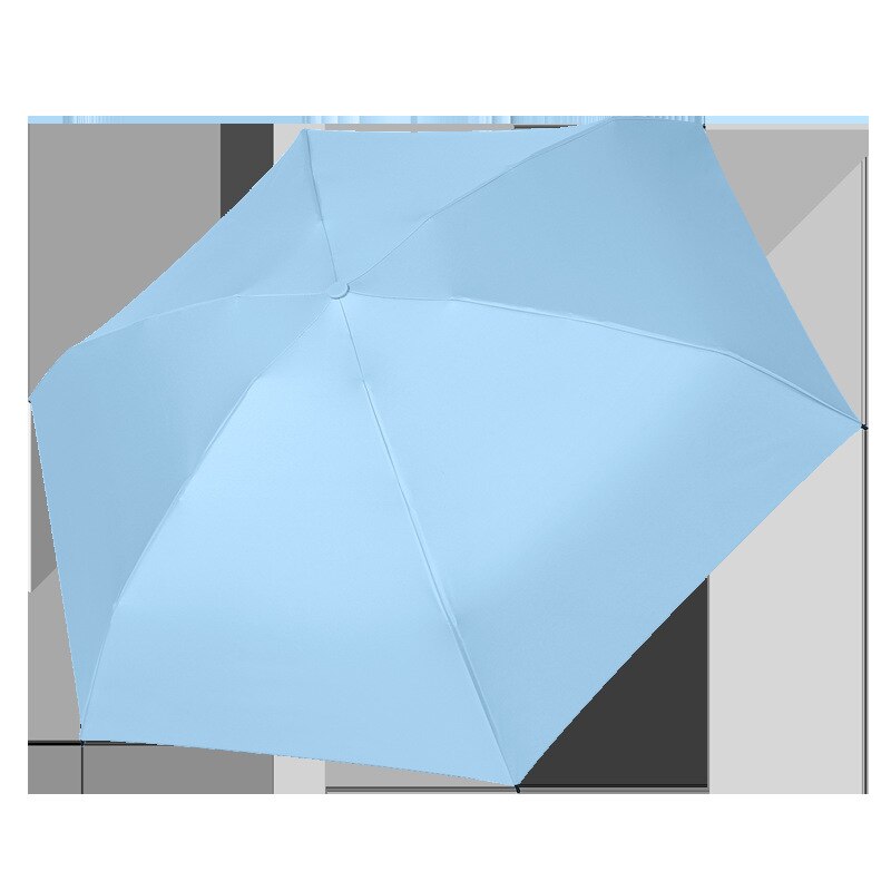 Regn kvinner menn anti-uv sol reise sammenleggbar parasoll fem sammenleggbare mini lomme paraply kapsel bærbare små paraplyer