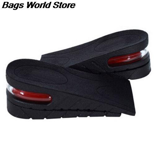 Men Women PVC 5cm Air Cushion Adjustable Height Increase Lift Heel Inserts Higher Shoes Pads Layer Taller