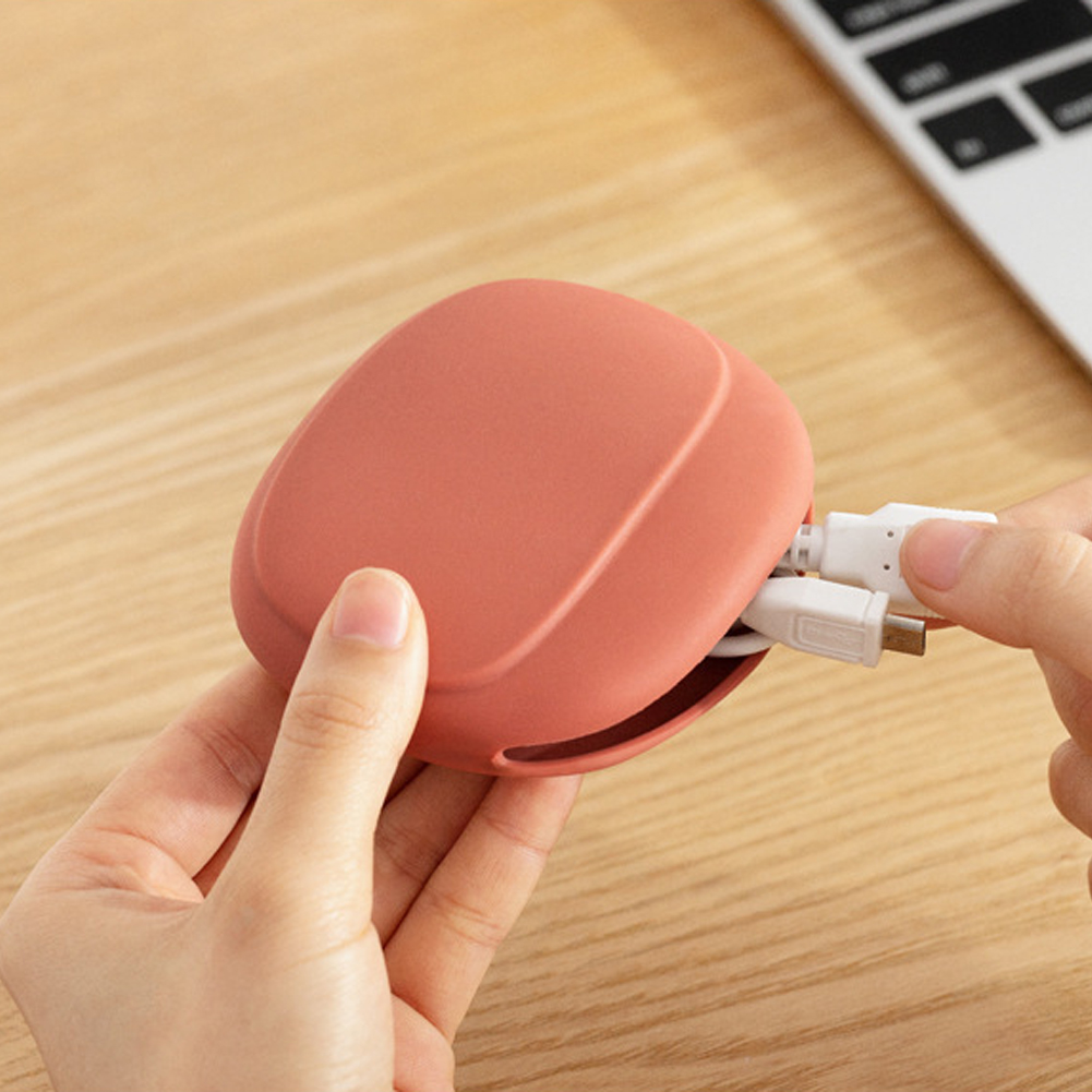 Portable Headphone Cable Bag Silicone Data Cable Storage Box Travel Earphone Wire Key U Disk USB Cord Organizer