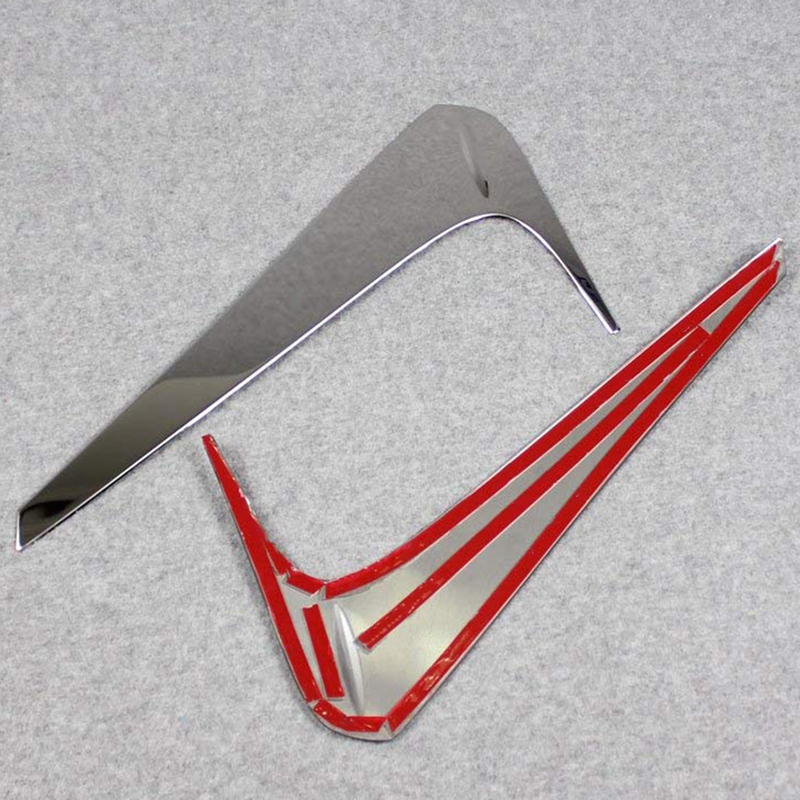 for Toyota Highlander Chrome Rear Spoiler Wing Side Beveled Window Cover Trim