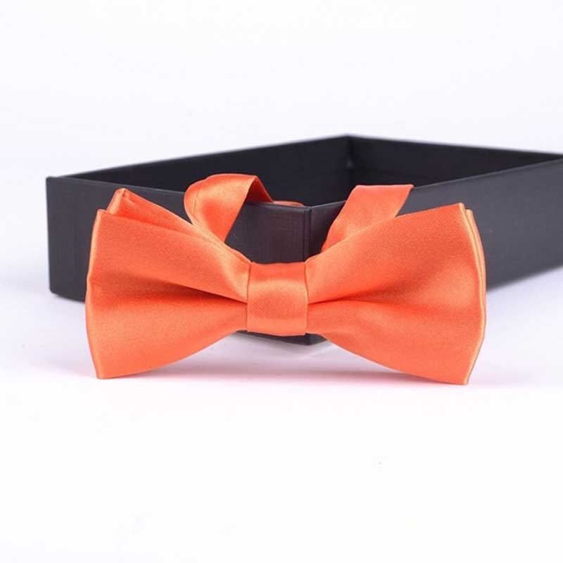 Klassische freundlicher Bowtie Jungen Grils Baby freundlicher Fliege fest Farbe Minze Grün verrotten Schwarz Weiß Grün Schmetterling Gravata: Orange