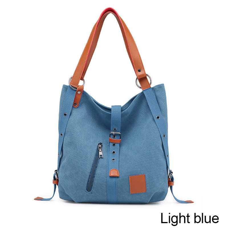 Vrouwen Enkele Schoudertas Mode Canvas Dumplings Vrouwelijke Dames Mode Toevallige Winkelen Schoudertas Verandering Mobiele Telefoon Zak: light blue