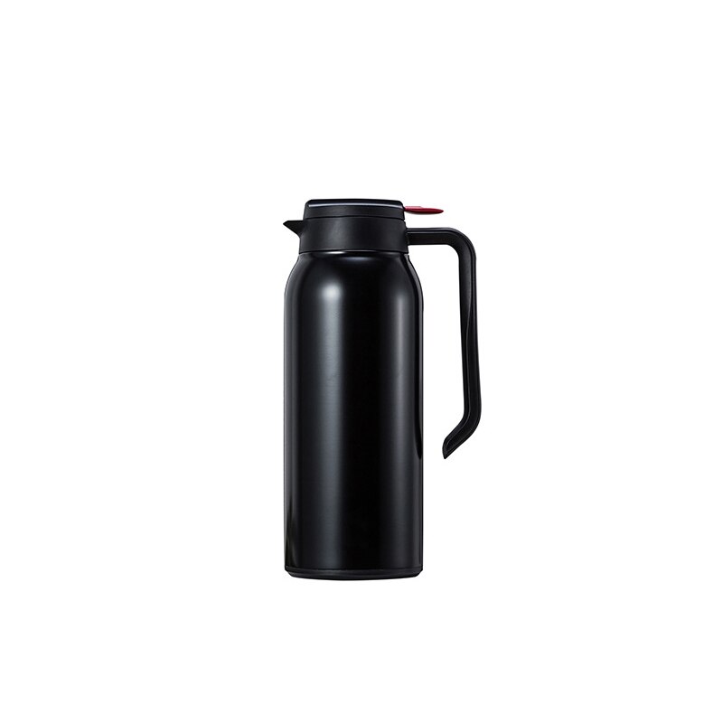 Stainless Steel Thermal Coffee Carafe, Double Walled Vacuum Thermos with Leak Proof, 12 Hour Heat Retention, 1.5 Litre 50 oz: Black