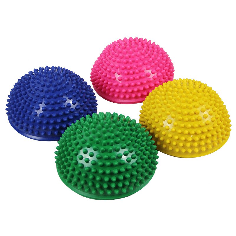 Purple PVC Inflatable Yoga Ball Massage Point Half Fitball Balance Trainer Stabilizer GYM Pilates Fitness Balancing Bosu Ball 22