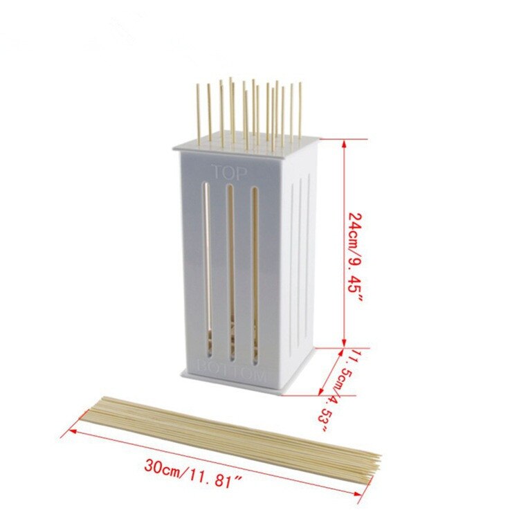 1PC Meat Skewer Machine Kabob Maker Box BBQ Tool Beef Mutton Meat Grill Machine Beef Meat Maker 16 Bamboo Skewers QA 129