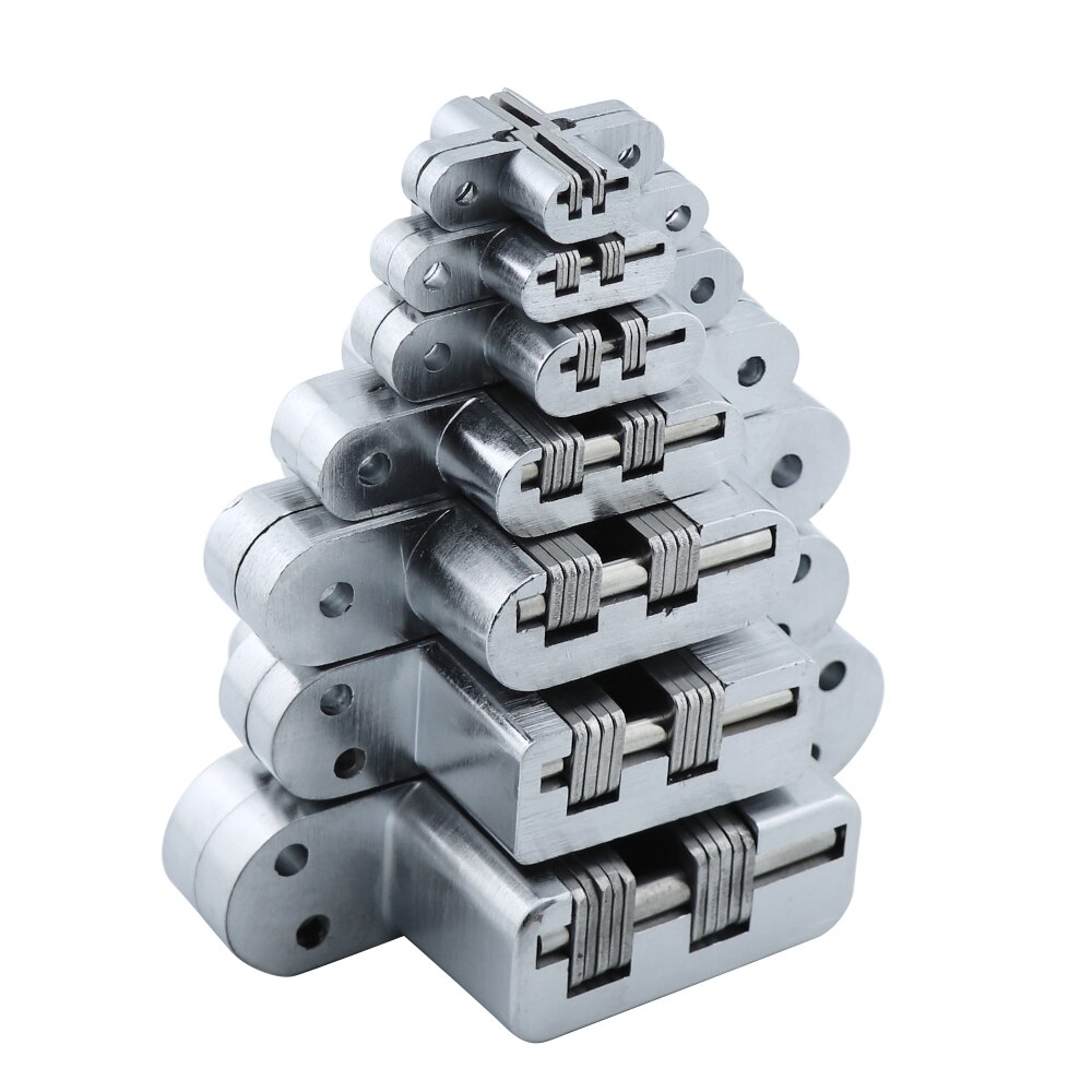 2PCS NAIERDI 304 Stainless Steel Hidden Hinges Seven Size Invisible Concealed Folding Door Hinge For Kitchen Furniture Hardware