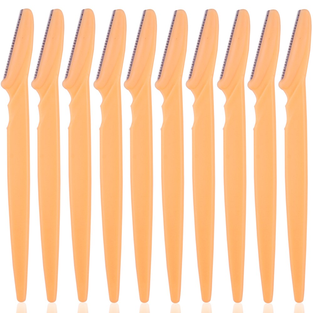 Rasoir à sourcils pour femmes, 3 à 10 pièces, tondeuse, lame de visage, épilation, coupe sûre, outil de maquillage: 10Pcs Yellow