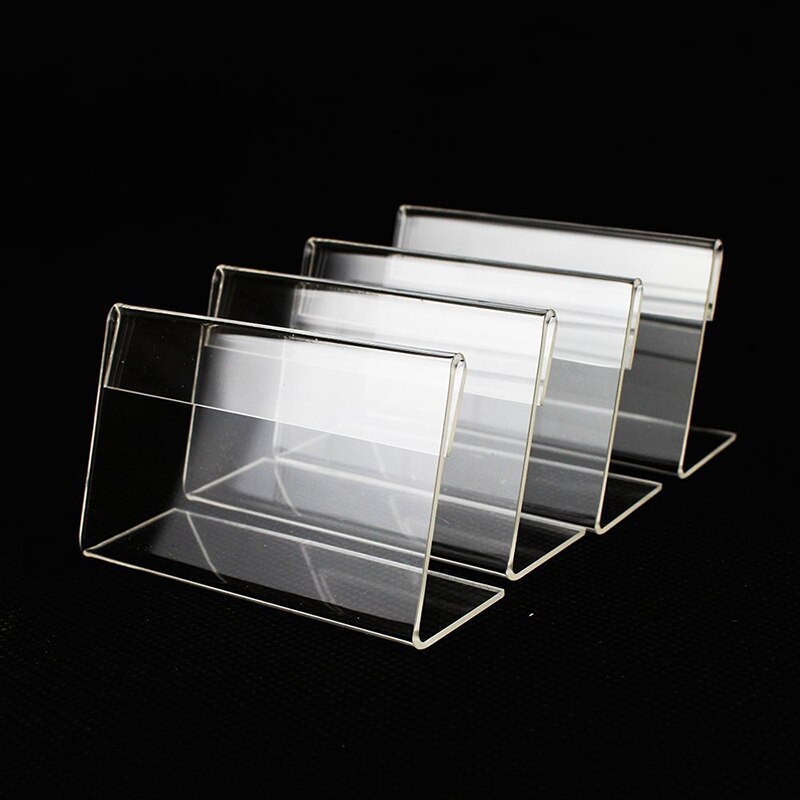 Acrylic Price Tag Stand Counter Top Display Holder Label Plastic Racks