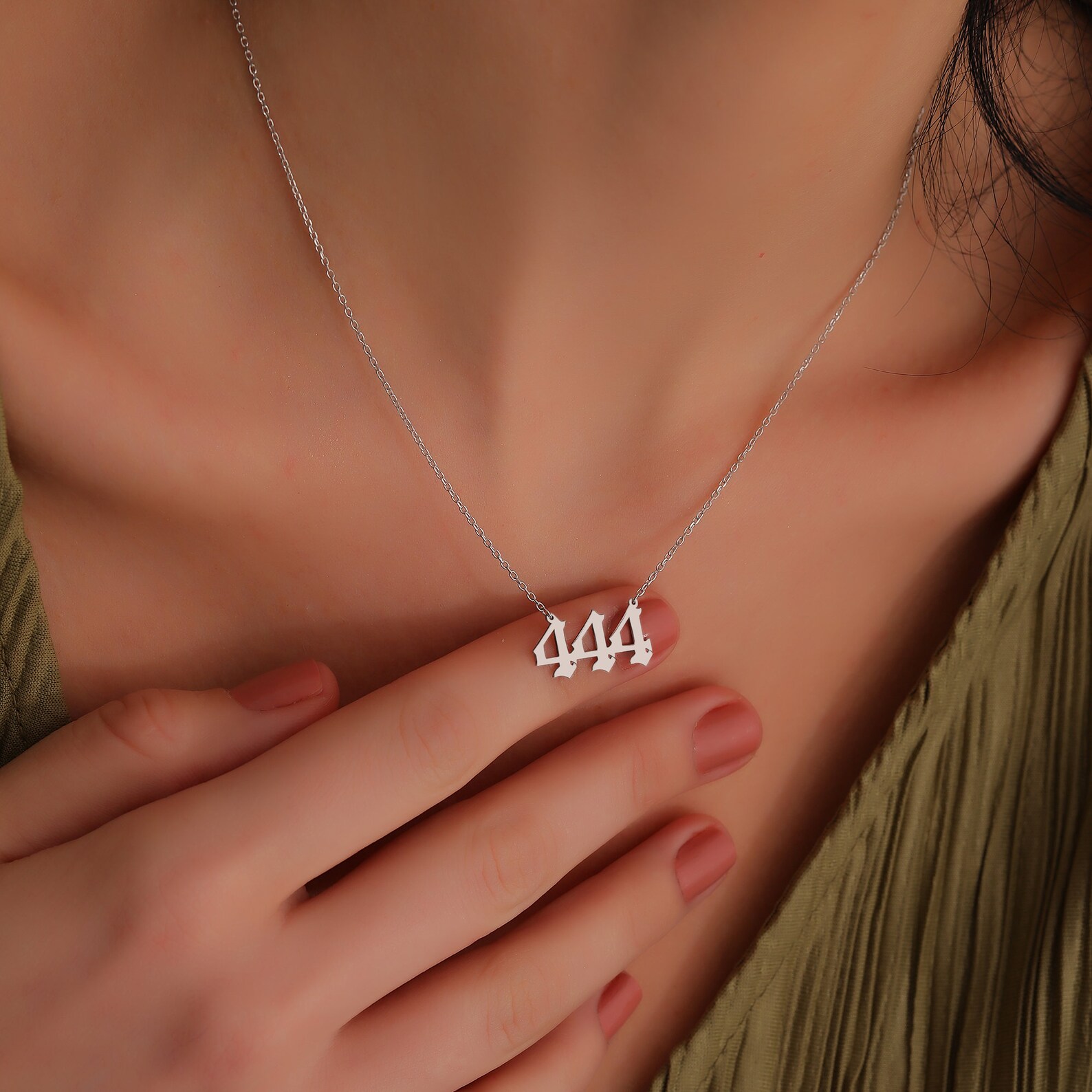 Angel Nummer Kettingen Voor Vrouwen 111 222 333 555 666 777 888 999 444 Devil Ketting Rvs Hanger Mannen bff Goth Sieraden
