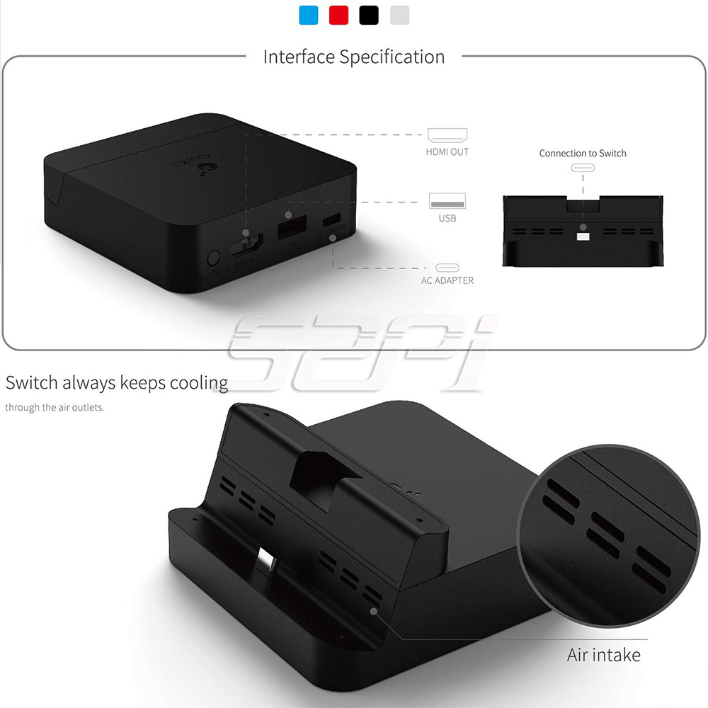 52Pi Gulikit NS05 Portable Dock For Nintendo Switch Docking Station with USB-C PD Charging Stand Adapter USB 3.0 Port
