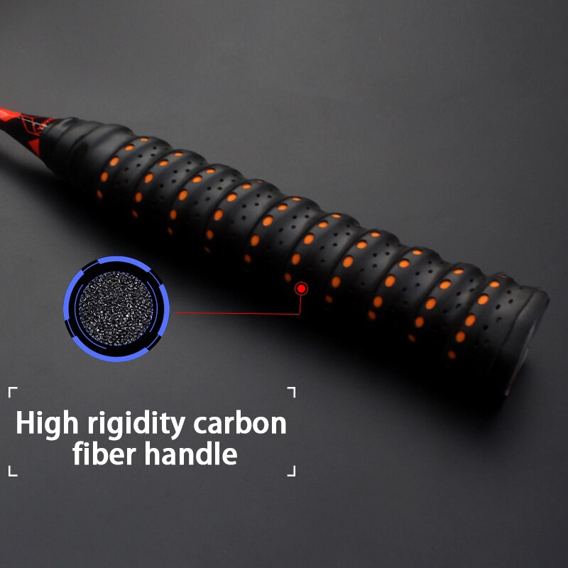 8U 65g Carbon Fiber Offensive Badminton Rackets Strungs Bags 22-30LBS Ultralight Racquet Sports Adult