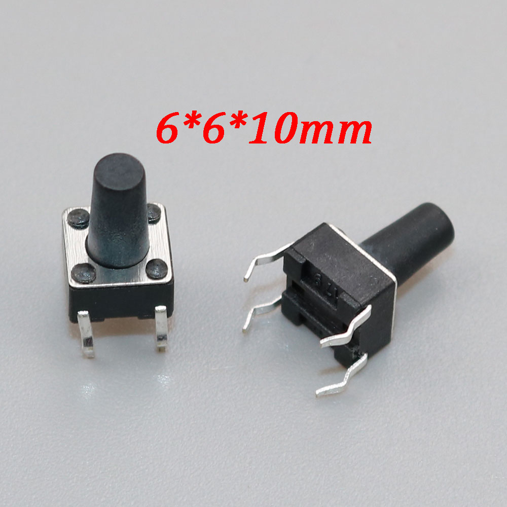 YuXi 10 Uds interruptor de botón táctil llaves de Control remoto de coche botón táctil Micro interruptor momentáneo SMD DIP 2*4 3*6 4*4 6*6: Beige