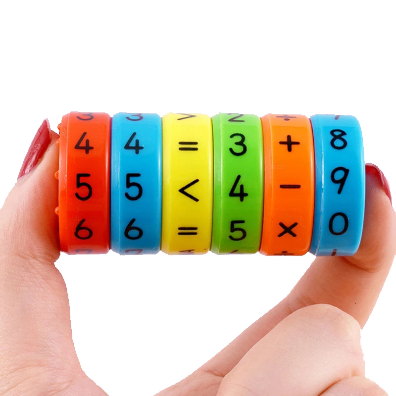 6 Pieces Magnetic Math Toy Early Learning Educational Numbers and Symbols Counting Cubes For Children Studens