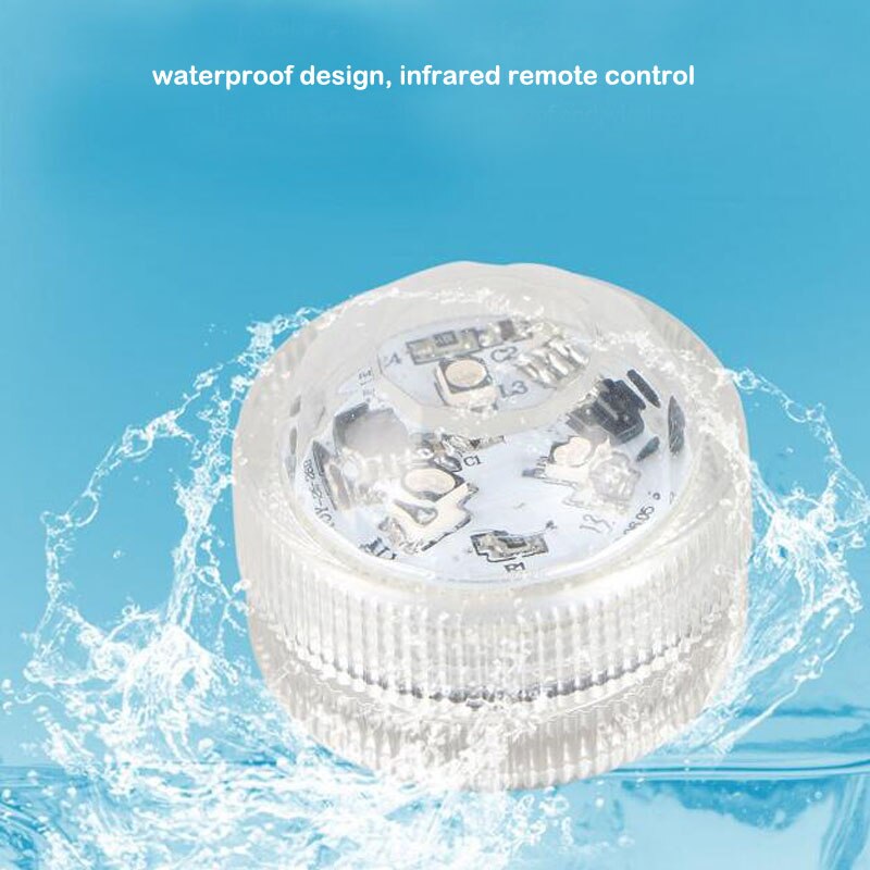 Onderwater Licht Led Waterdicht Zwembad Licht Rgb Submersible Licht Diameter 3Cm Diamant Vorm Vaas Lamp Met Afstandsbediening