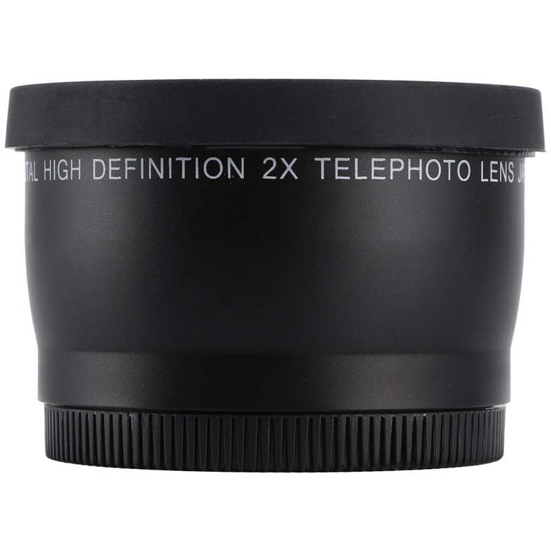 Telephoto Lens Camera Auxiliary Lens Black for Camera Lens with Filter Diameter of 55mm