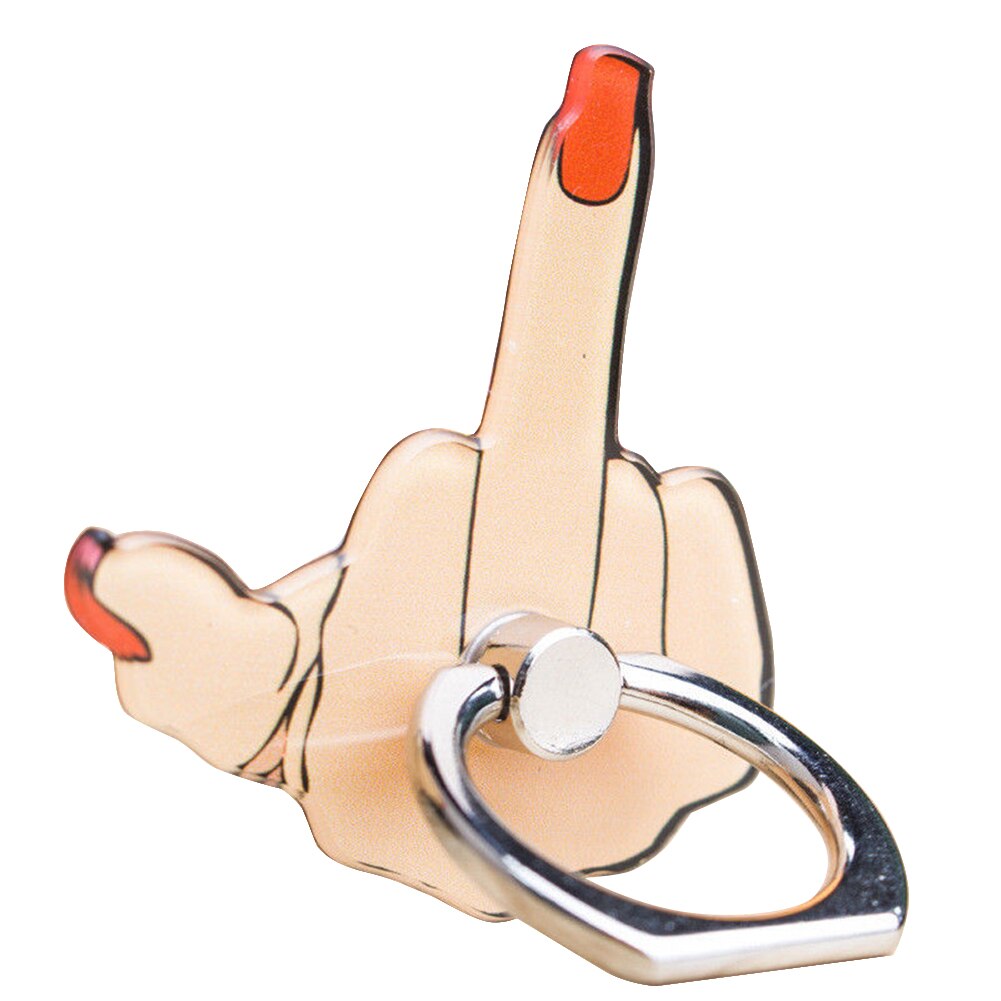 Grappige Middelvinger Up Ring Roterende Grip Stand Houder Voor Iphone Samsung