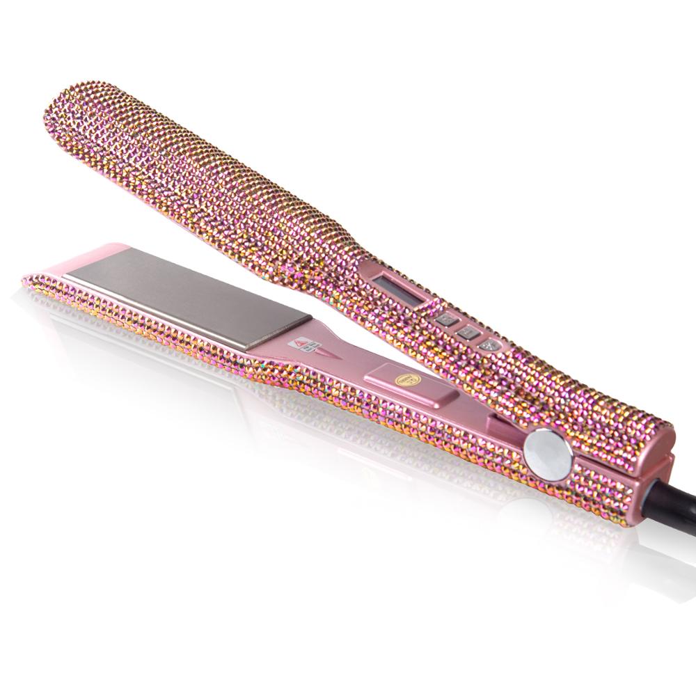 Alisador de pelo MCH, plancha plana ostentosa de 2 pulgadas, nanotitanio, alisado instantáneo de calor, peinado rápido de 480 ℉: Rosa / AU
