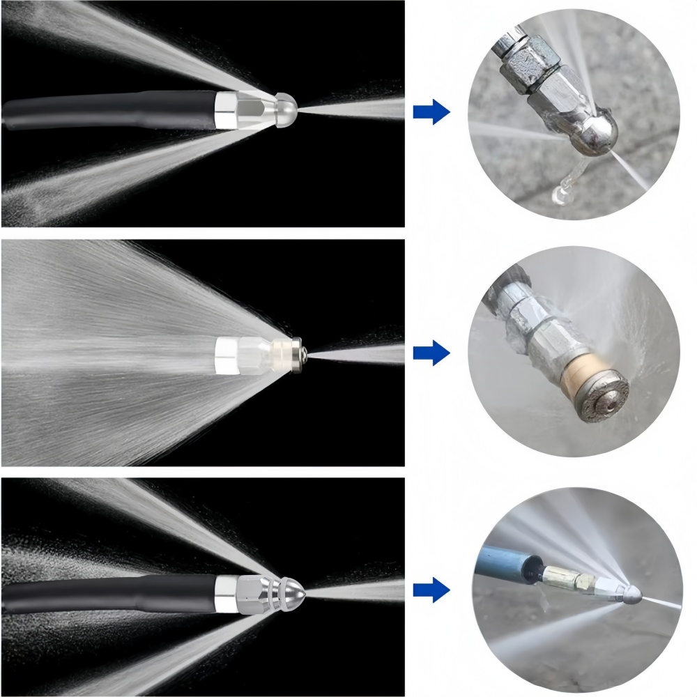 Manguera de limpieza de agua para drenaje de alcantarillado, Kit de limpiador de tuberías, manguera de lavado de coches, boquilla de limpieza de aguas residuales, para Nilfisk /Huter Kolner /Hammer, 2 ~ 35m