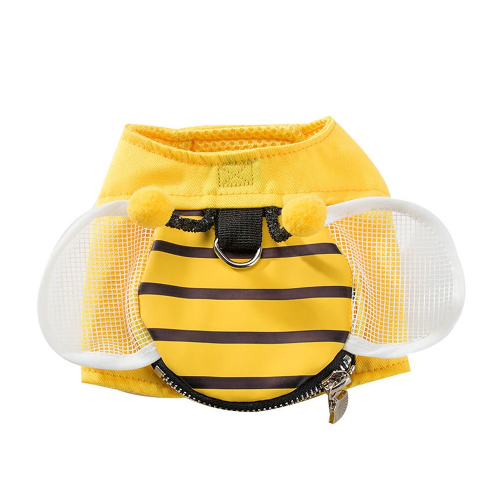 Leuke Bee Hond Harnas Vest Kraag Ademend Borstband Leash Pet Accessoires Pommeren Kraag Hondenriem Met Tractie: Grid / Xl