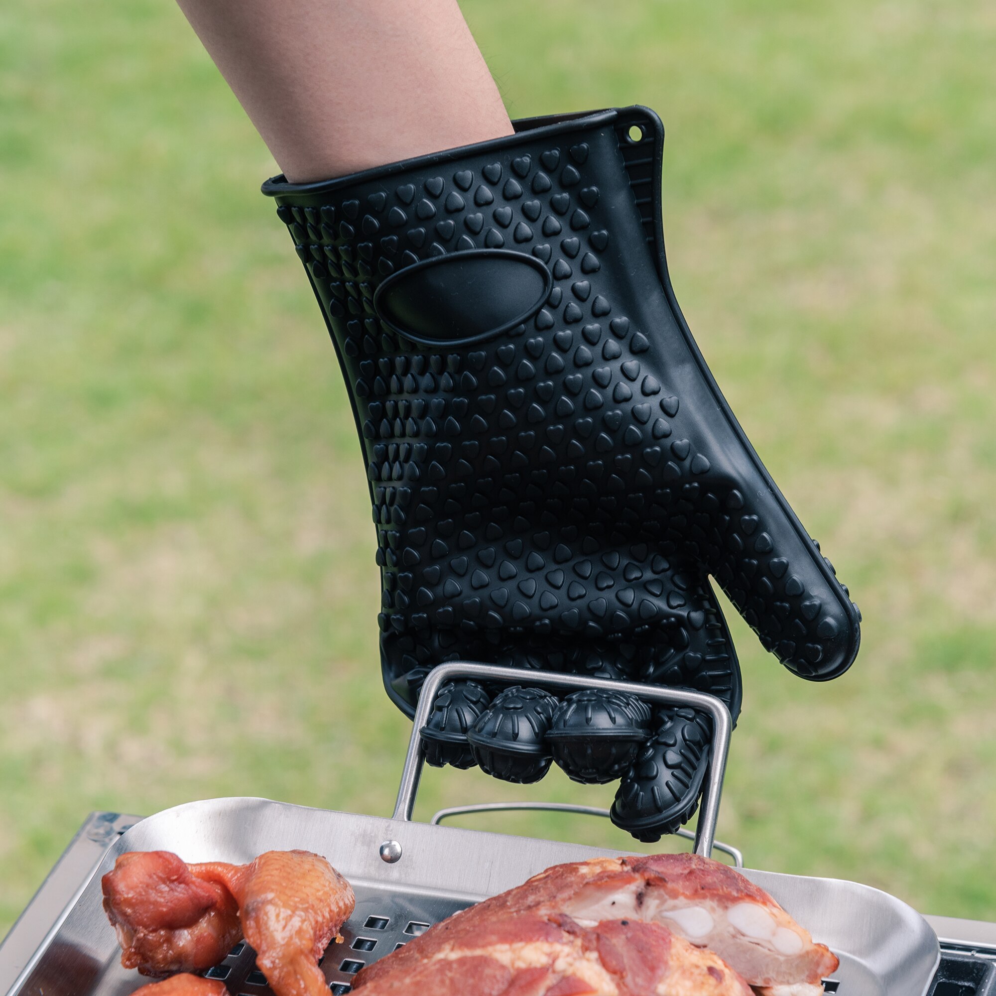 1 Stuk Van Food-Grade Siliconen Handschoenen Hittebestendig Warmte-Isolatie Anti-Brandwonden Magnetron Gebakken vijf-Vinger Handschoenen