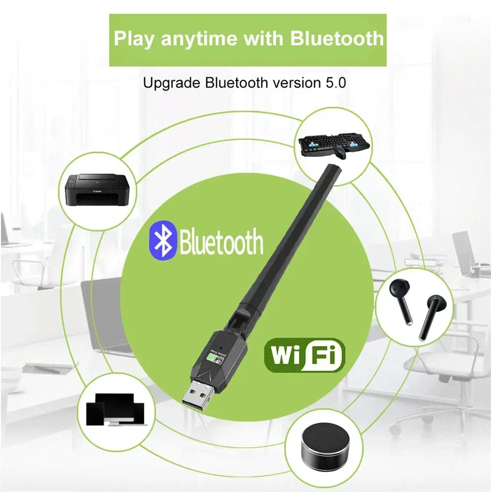 600 Mbit/s USB WiFi Bluetooth 5.0 Adapter 2,4 G 5 GHz Wi-Fi Antenne Dual Band 802.11ac Mini Wireless Computer Netzwerkkarte Empfänger
