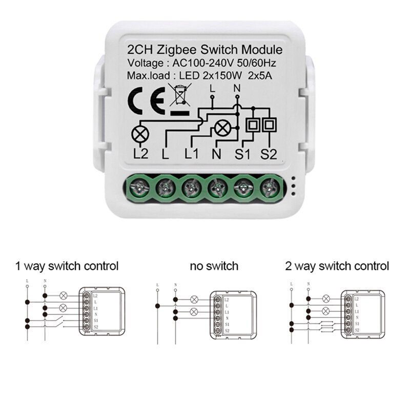 Tuya Zigbee Smart Switch Module Relay Smartlife Wireless Control Compatible Alexa Home Yandex Alice