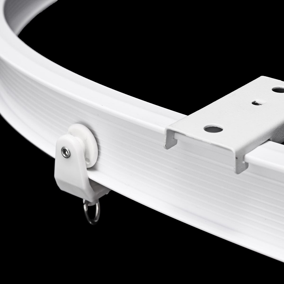 1m Flexible Ceiling Mounted Curtain Track Rail Straight Slide Windows Balcony Curtain Accessories Decoration Top/Side Clamping