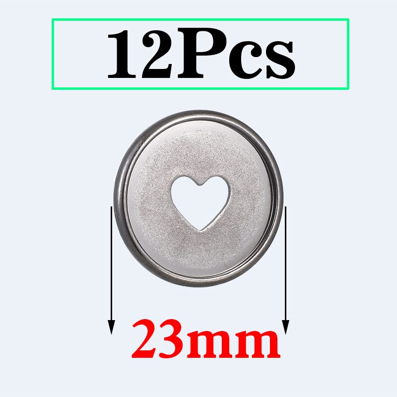 23Mm Binding Ring Paddestoel Gat Knop Notepad Plastic Losbladige Spoel 360 Graden Opvouwbare Plastic Schijf Plastic Gesp kantoor: 12pcs-Silver
