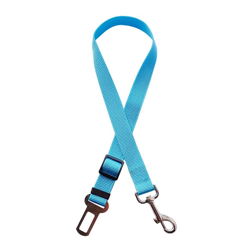 Pet Hond Kat Autostoeltje Belt Verstelbare Harnas Lead Leash Kleine Medium Reizen Clip Intrekbare Leiband Hond Accessoires: Sky Blue