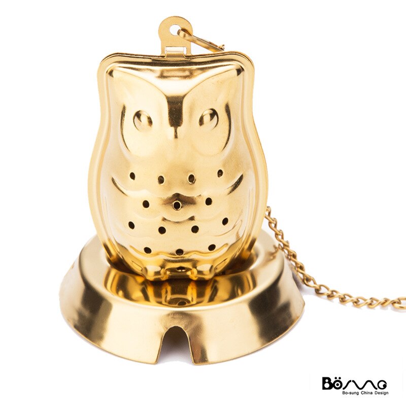 Kitchen Tube-shaped Tofu Gold-plated Leaky Tea Separator Environmental Protection Tea Utensils Ceremony Strainer Home Decoration: 2