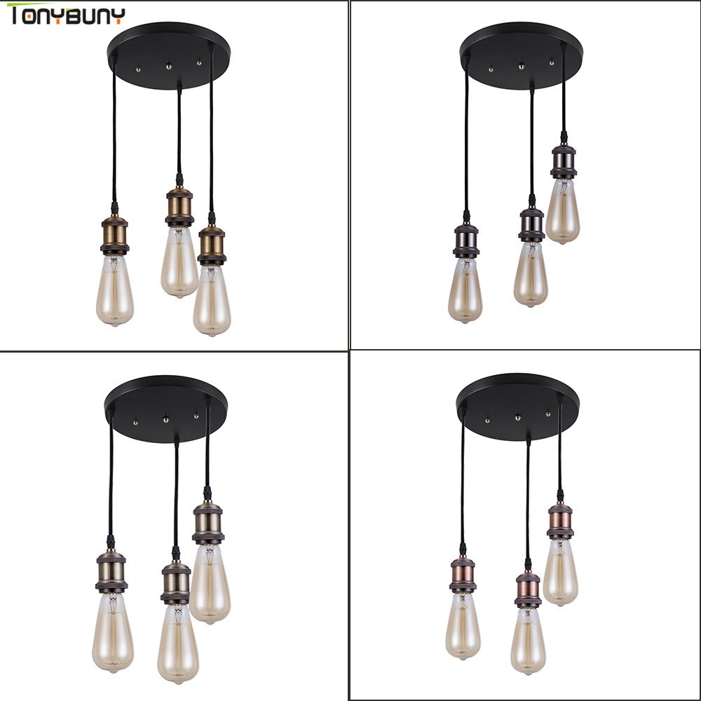 E27 Socket Aluminum Light Lamp Holder E26 Screw Bulb base Vintage Pendant lights Industrial Retro Fittings lamp holder Fixture