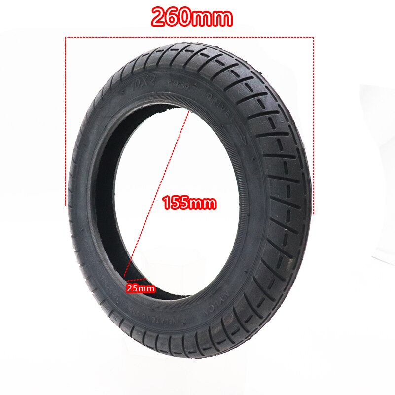 Neumático de inflado para patinete eléctrico Xiaomi M365 Pro, piezas modificadas, 10 pulgadas, 10x2, exterior e interior: Outer