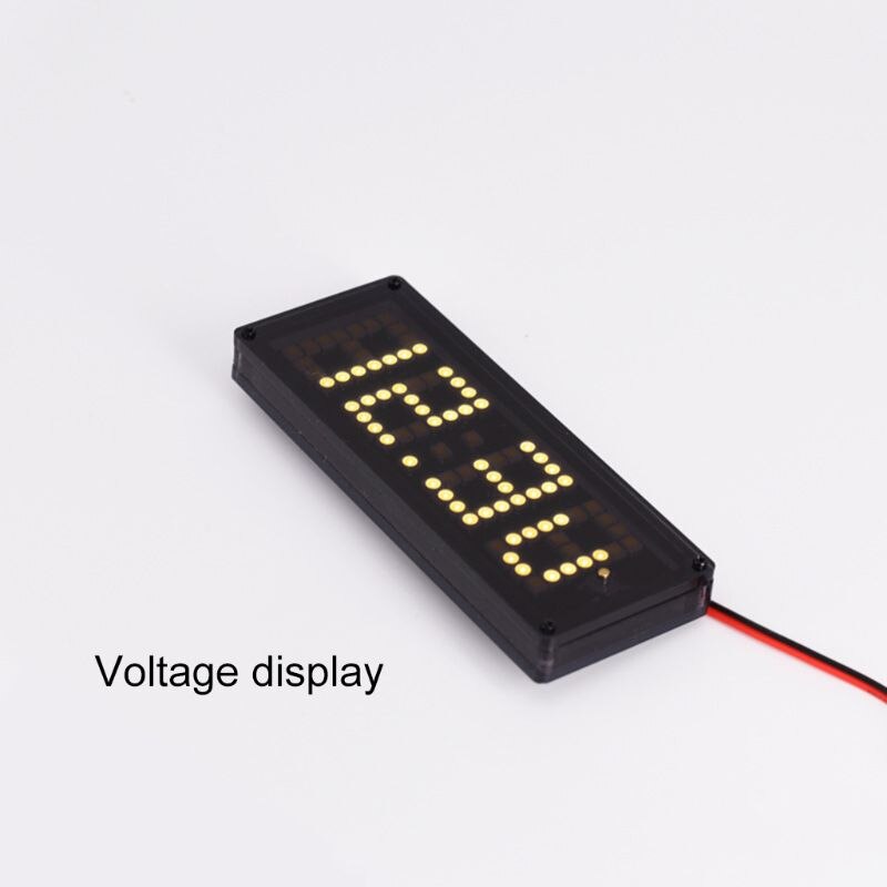 Auto Led Dot Matrix Klok Temperatuur Voltage Display 4.0 ~ 25V Multifunctionele 3in1 Tijd Thermometer Voltmeter Rental &