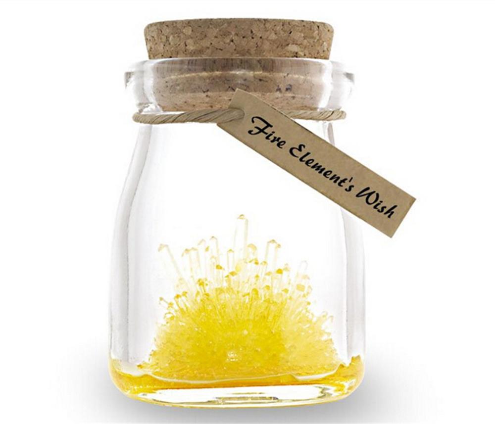 DIY Wachsenden Wünschen Wachsen EINE Kristalle Magie Wishing Kristall Kit Kinder Magische Wünsche Glas Spielzeug Weihnachten Pädagogisches Für Kinder: Yellow