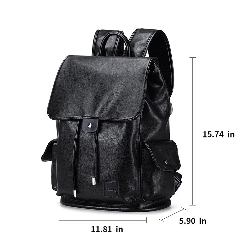 LIELANG Rucksäcke Männer Leder Rucksack Für Männlichen Doppel Schulter Reisetaschen für Jugendliche USB Ladung Wasserdichte Rucksack männer