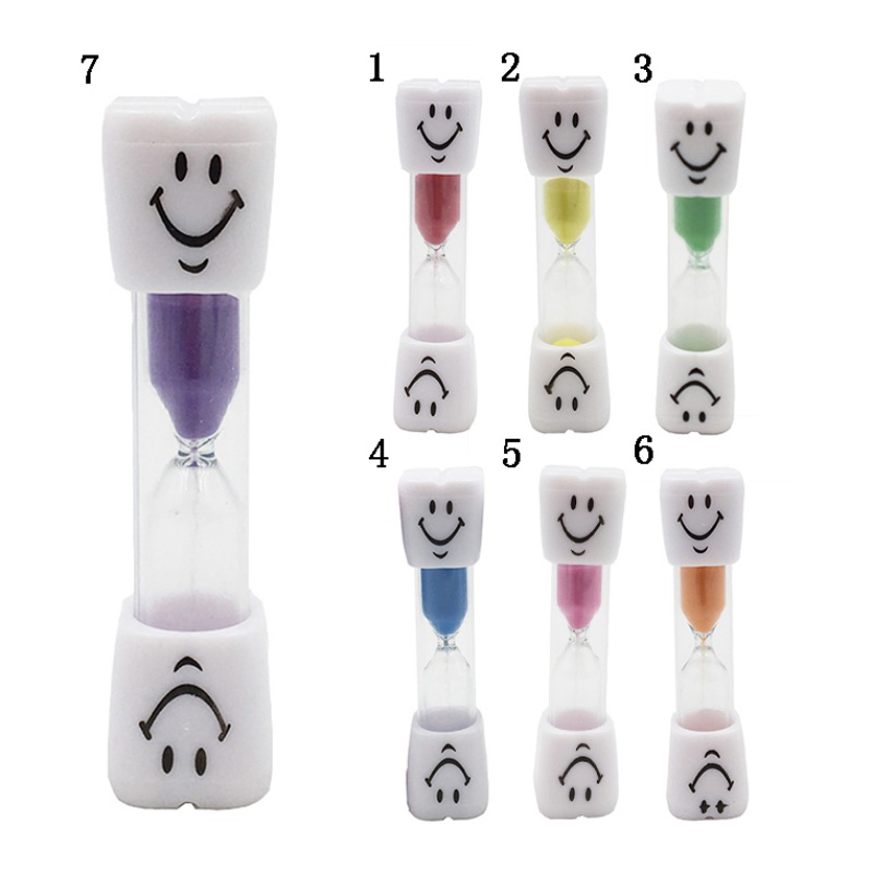 Portable Home Kitchen Cooking Timer Cartoon Smiling Face Hourglass Sand Clock Timer 3 Minutes Timer For Tea/Cafe