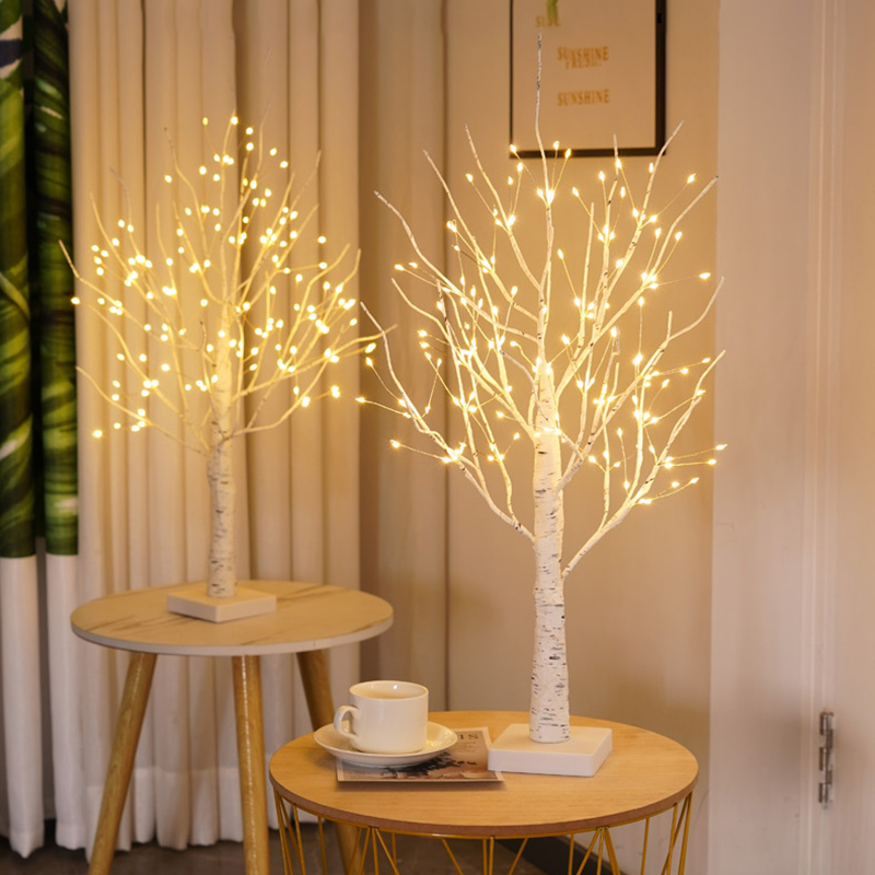 Heißer Ostern Baum Mit 24/144 LED-leuchten Weiß Leuchten Mini Zweig Baum Lampe Dekorationen Für Hängen Weihnachten Festival Ornamente