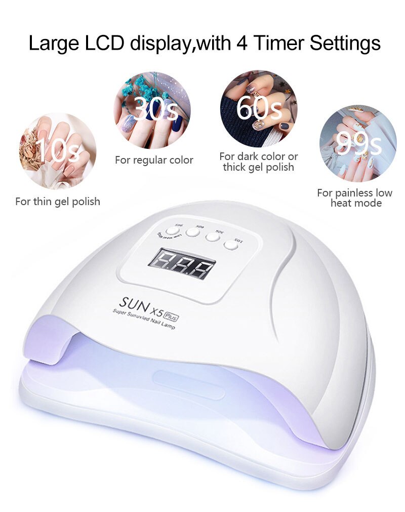Sun  x5 plus uv led-lampa nageltork manikyr nagellampa uv-ljus för gelnaglar med rörelseavkännande lampa för manikyr