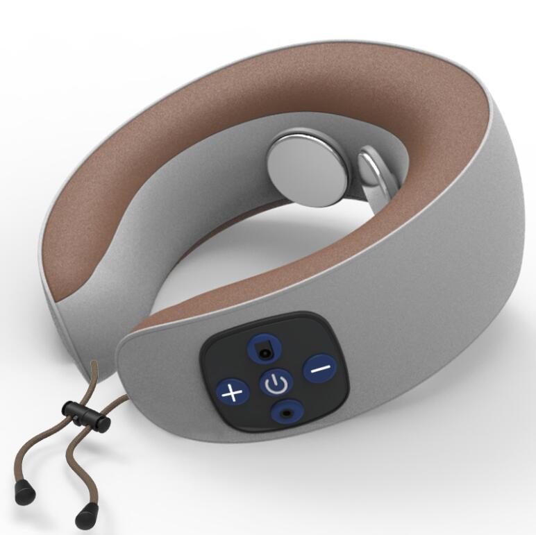 QCZX Reizen U-vormige Kussen Draagbare Taille Schouder Elektrische Massager PillowElectric Massage Auto Nekbescherming Fysiotherapie D30: Brown