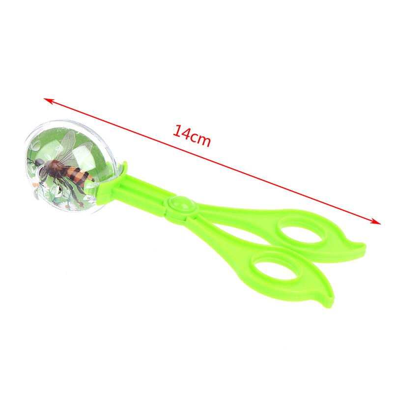 Portable Nature Exploration Bug Insect Catcher Scissors Tongs Clamp Kids Toy Biology Cleaning Tool Scissor Clamp Tweezers: Green